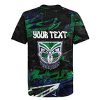 Personalized New Zealand Warriors Rugby Jersey Graffiti Grunge Abstract Urban Street Style Design