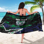 Personalized New Zealand Warriors Sarong Graffiti Grunge Abstract Urban Street Style Design