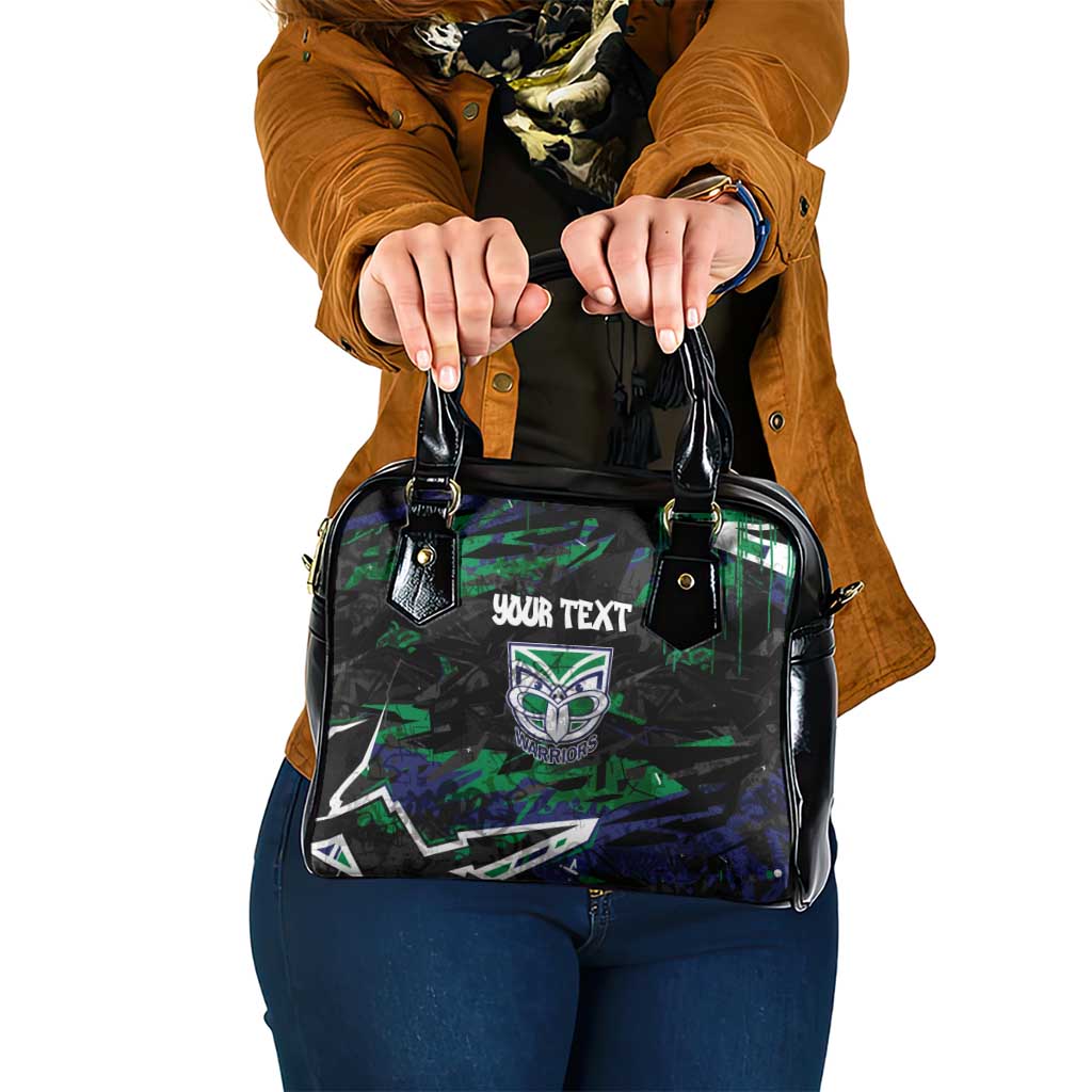 Personalized New Zealand Warriors Shoulder Handbag Graffiti Grunge Abstract Urban Street Style Design