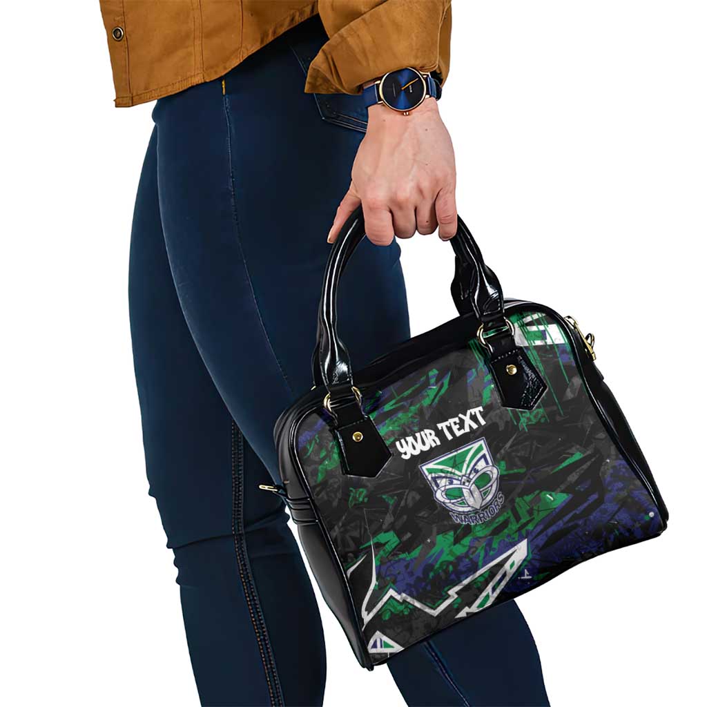 Personalized New Zealand Warriors Shoulder Handbag Graffiti Grunge Abstract Urban Street Style Design