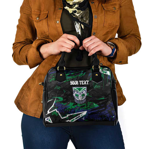 Personalized New Zealand Warriors Shoulder Handbag Graffiti Grunge Abstract Urban Street Style Design