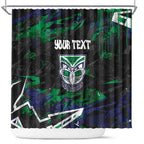 Personalized New Zealand Warriors Shower Curtain Graffiti Grunge Abstract Urban Street Style Design