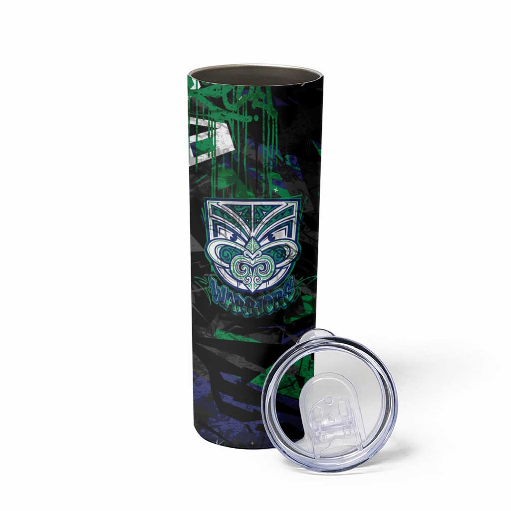 Personalized New Zealand Warriors Skinny Tumbler Graffiti Grunge Abstract Urban Street Style Design