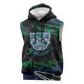 Personalized New Zealand Warriors Sleeveless Hoodie Graffiti Grunge Abstract Urban Street Style Design