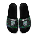 Personalized New Zealand Warriors Slide Sandals Graffiti Grunge Abstract Urban Street Style Design