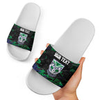 Personalized New Zealand Warriors Slide Sandals Graffiti Grunge Abstract Urban Street Style Design