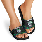 Personalized New Zealand Warriors Slide Sandals Graffiti Grunge Abstract Urban Street Style Design