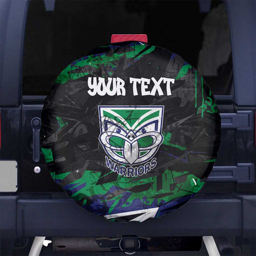 Personalized New Zealand Warriors Spare Tire Cover Graffiti Grunge Abstract Urban Street Style Design