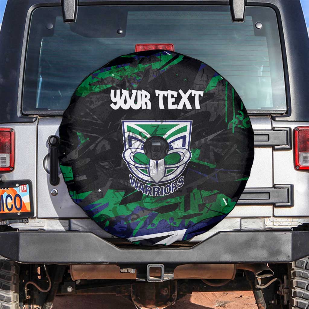 Personalized New Zealand Warriors Spare Tire Cover Graffiti Grunge Abstract Urban Street Style Design