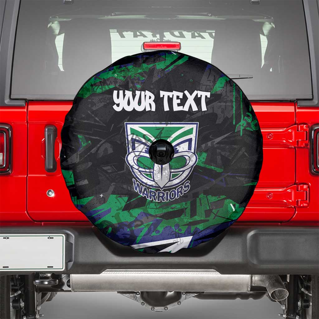 Personalized New Zealand Warriors Spare Tire Cover Graffiti Grunge Abstract Urban Street Style Design