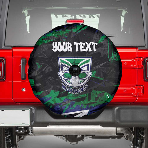 Personalized New Zealand Warriors Spare Tire Cover Graffiti Grunge Abstract Urban Street Style Design