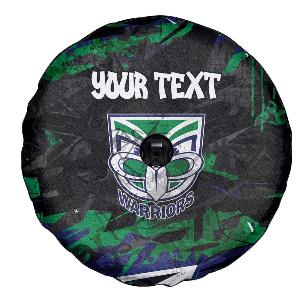 Personalized New Zealand Warriors Spare Tire Cover Graffiti Grunge Abstract Urban Street Style Design