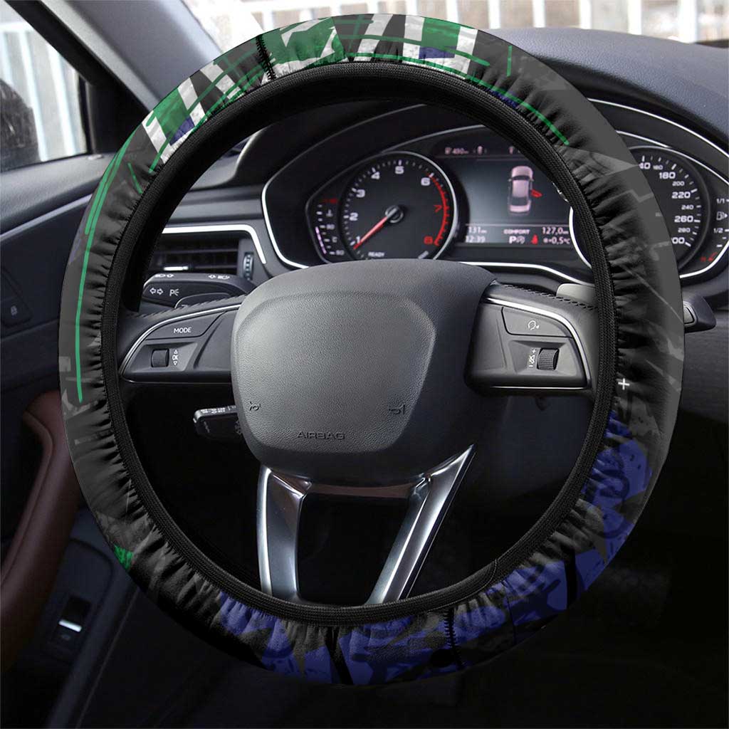 New Zealand Warriors Steering Wheel Cover Graffiti Grunge Abstract Urban Street Style Design