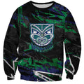 Personalized New Zealand Warriors Sweatshirt Graffiti Grunge Abstract Urban Street Style Design