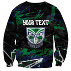 Personalized New Zealand Warriors Sweatshirt Graffiti Grunge Abstract Urban Street Style Design