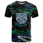 Personalized New Zealand Warriors T Shirt Graffiti Grunge Abstract Urban Street Style Design