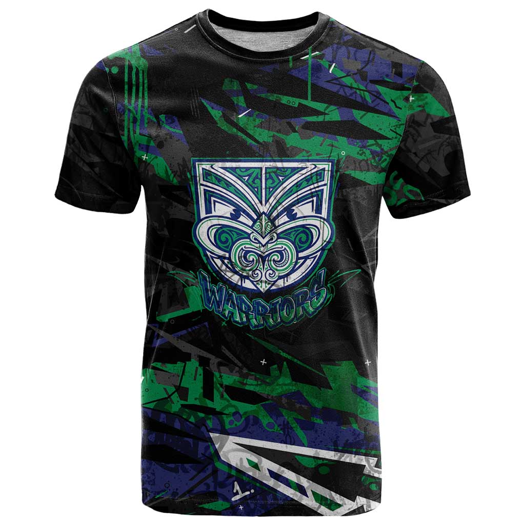 Personalized New Zealand Warriors T Shirt Graffiti Grunge Abstract Urban Street Style Design