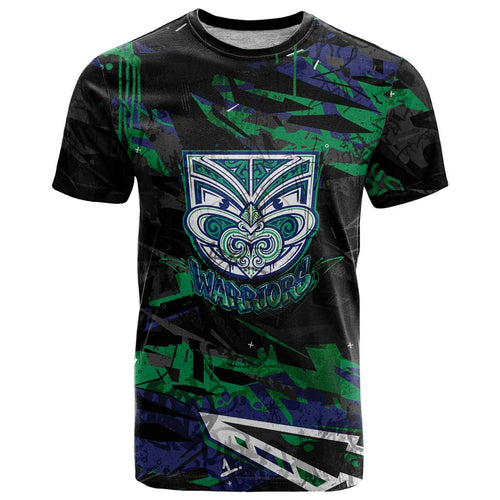 Personalized New Zealand Warriors T Shirt Graffiti Grunge Abstract Urban Street Style Design