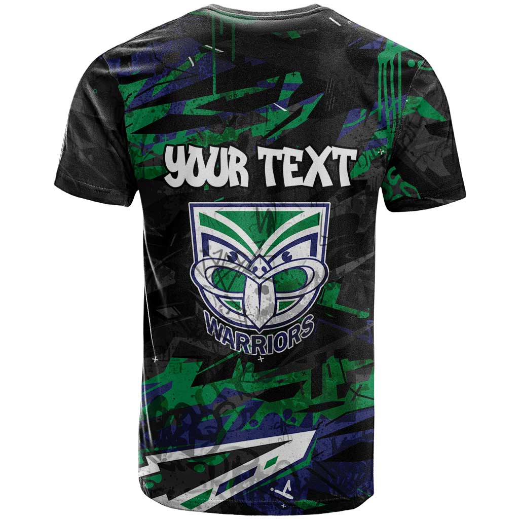 Personalized New Zealand Warriors T Shirt Graffiti Grunge Abstract Urban Street Style Design