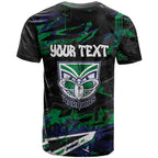 Personalized New Zealand Warriors T Shirt Graffiti Grunge Abstract Urban Street Style Design