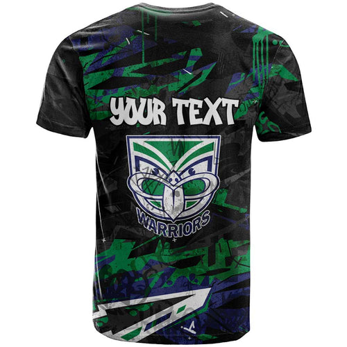 Personalized New Zealand Warriors T Shirt Graffiti Grunge Abstract Urban Street Style Design