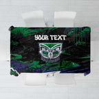 Personalized New Zealand Warriors Tablecloth Graffiti Grunge Abstract Urban Street Style Design