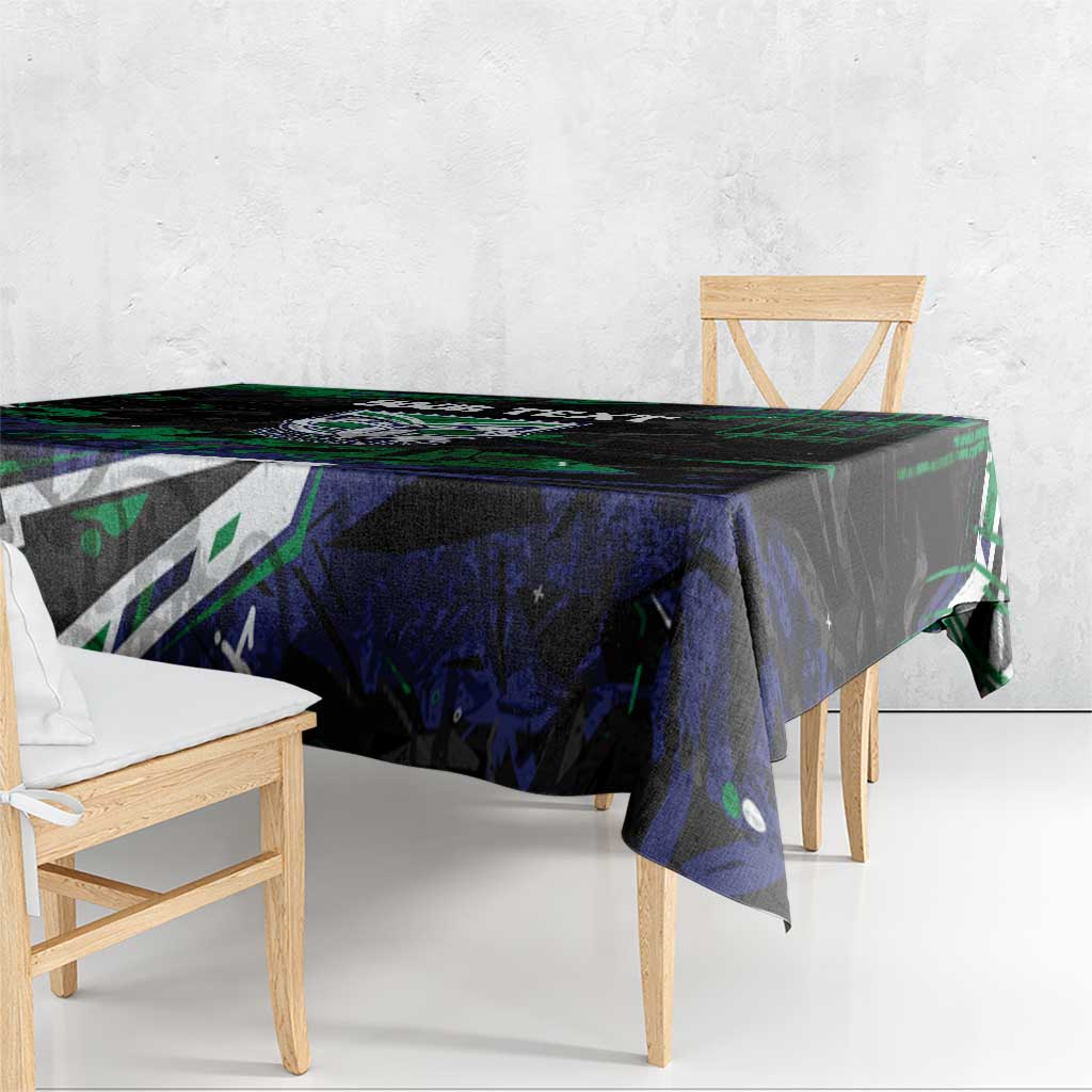 Personalized New Zealand Warriors Tablecloth Graffiti Grunge Abstract Urban Street Style Design
