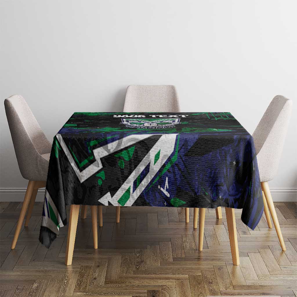 Personalized New Zealand Warriors Tablecloth Graffiti Grunge Abstract Urban Street Style Design