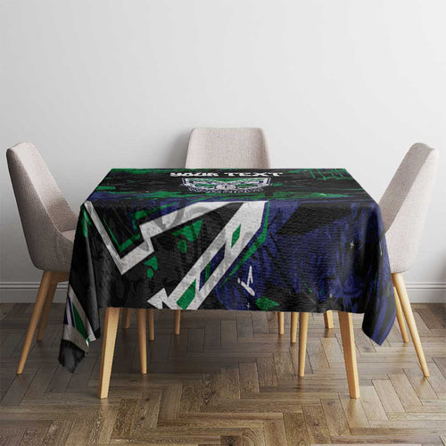 Personalized New Zealand Warriors Tablecloth Graffiti Grunge Abstract Urban Street Style Design