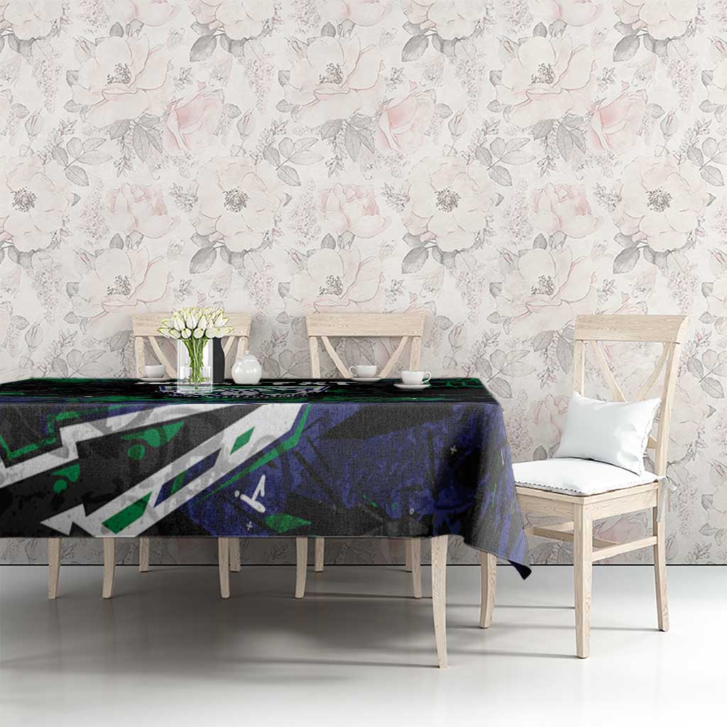 Personalized New Zealand Warriors Tablecloth Graffiti Grunge Abstract Urban Street Style Design