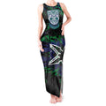 Personalized New Zealand Warriors Tank Maxi Dress Graffiti Grunge Abstract Urban Street Style Design