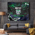 Personalized New Zealand Warriors Tapestry Graffiti Grunge Abstract Urban Street Style Design