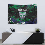 Personalized New Zealand Warriors Tapestry Graffiti Grunge Abstract Urban Street Style Design