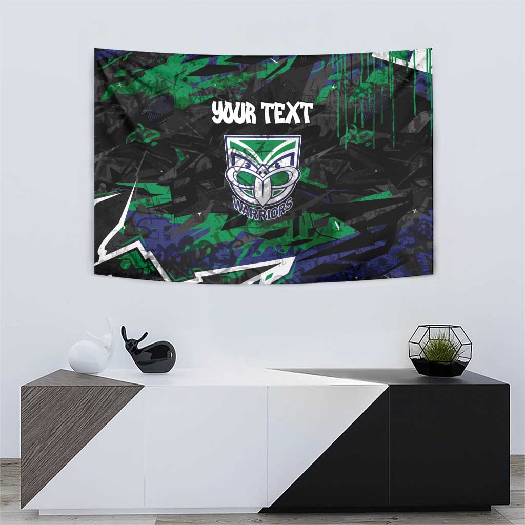 Personalized New Zealand Warriors Tapestry Graffiti Grunge Abstract Urban Street Style Design