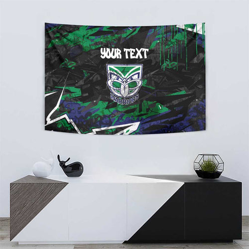 Personalized New Zealand Warriors Tapestry Graffiti Grunge Abstract Urban Street Style Design
