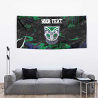 Personalized New Zealand Warriors Tapestry Graffiti Grunge Abstract Urban Street Style Design