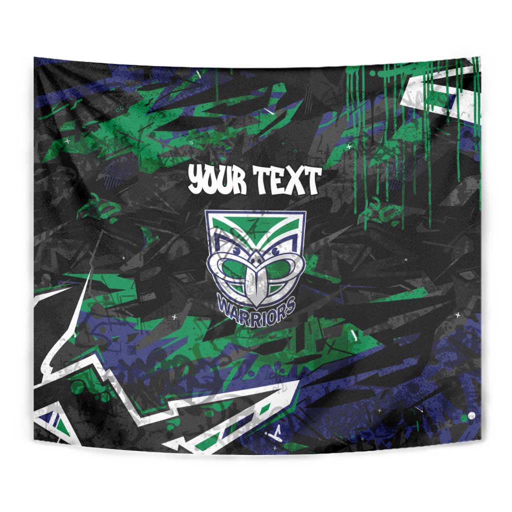 Personalized New Zealand Warriors Tapestry Graffiti Grunge Abstract Urban Street Style Design