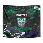 Personalized New Zealand Warriors Tapestry Graffiti Grunge Abstract Urban Street Style Design