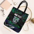 Personalized New Zealand Warriors Tote Bag Graffiti Grunge Abstract Urban Street Style Design