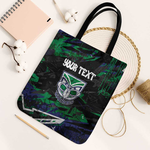 Personalized New Zealand Warriors Tote Bag Graffiti Grunge Abstract Urban Street Style Design