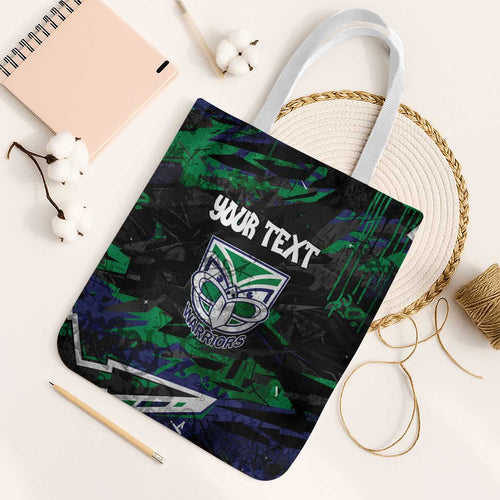 Personalized New Zealand Warriors Tote Bag Graffiti Grunge Abstract Urban Street Style Design