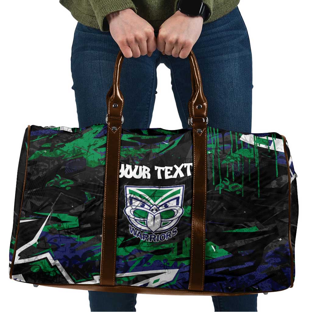 Personalized New Zealand Warriors Travel Bag Graffiti Grunge Abstract Urban Street Style Design