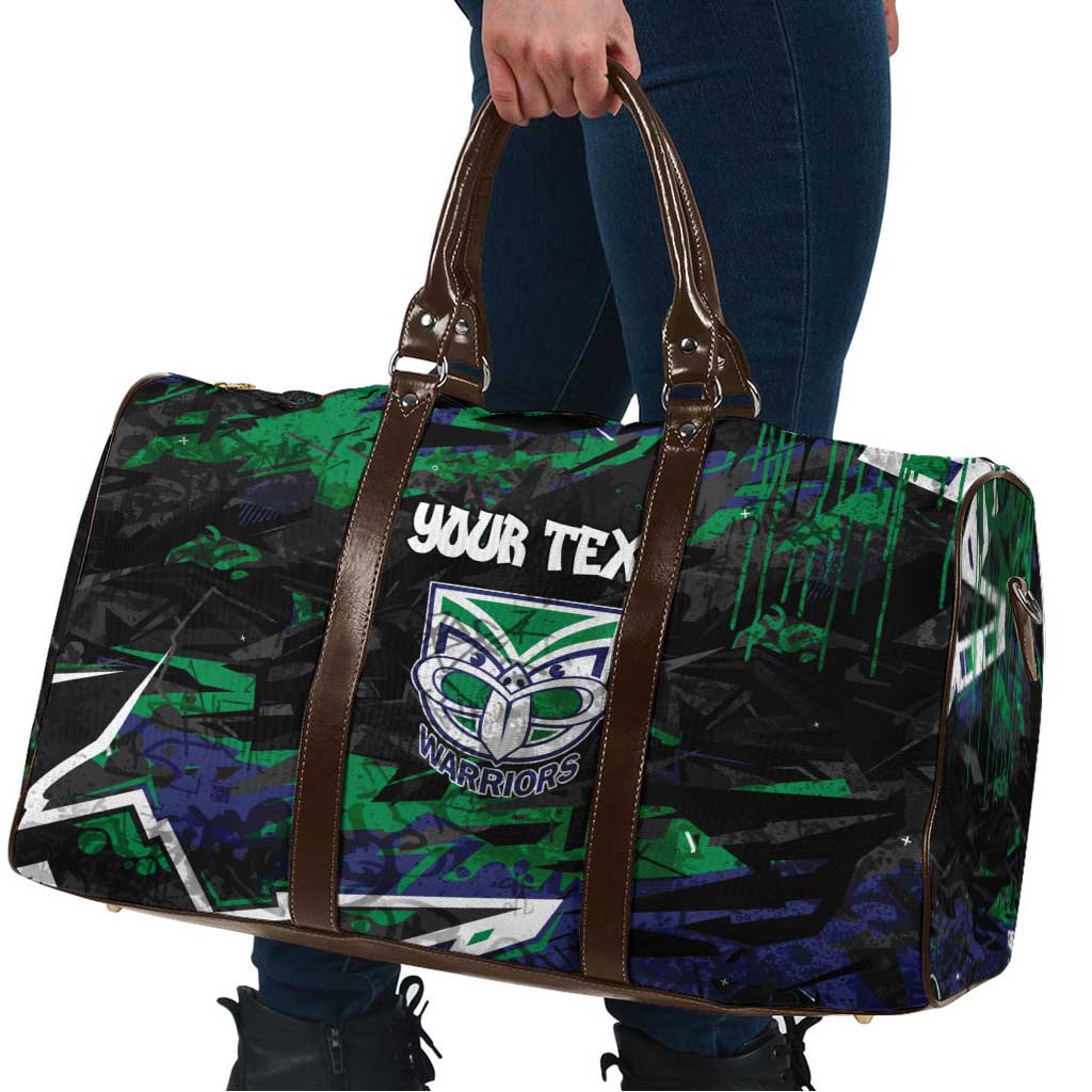 Personalized New Zealand Warriors Travel Bag Graffiti Grunge Abstract Urban Street Style Design