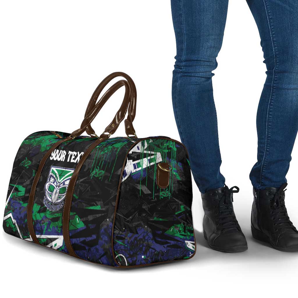 Personalized New Zealand Warriors Travel Bag Graffiti Grunge Abstract Urban Street Style Design