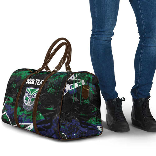 Personalized New Zealand Warriors Travel Bag Graffiti Grunge Abstract Urban Street Style Design