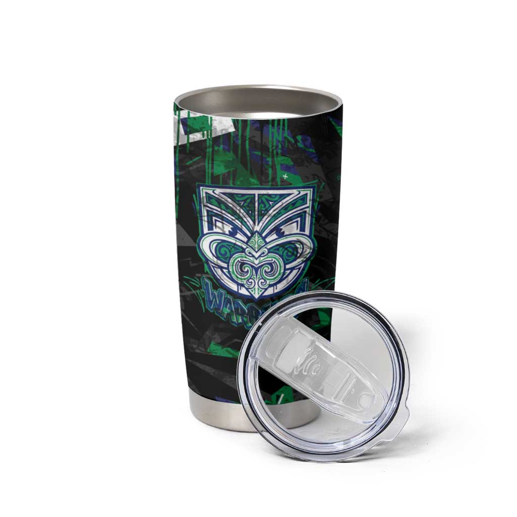 Personalized New Zealand Warriors Tumbler Cup Graffiti Grunge Abstract Urban Street Style Design