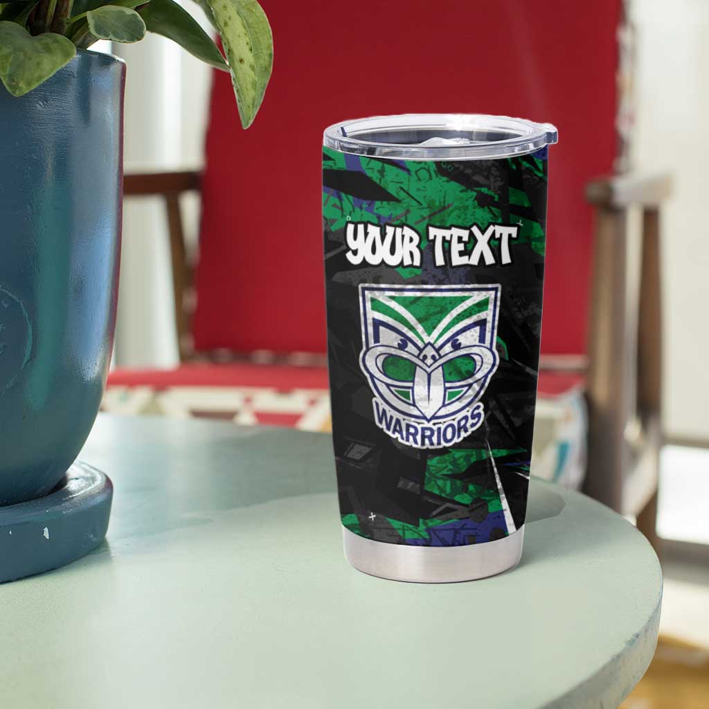 Personalized New Zealand Warriors Tumbler Cup Graffiti Grunge Abstract Urban Street Style Design