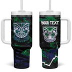 Personalized New Zealand Warriors Tumbler With Handle Graffiti Grunge Abstract Urban Street Style Design