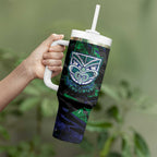 Personalized New Zealand Warriors Tumbler With Handle Graffiti Grunge Abstract Urban Street Style Design