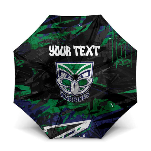 Personalized New Zealand Warriors Umbrella Graffiti Grunge Abstract Urban Street Style Design